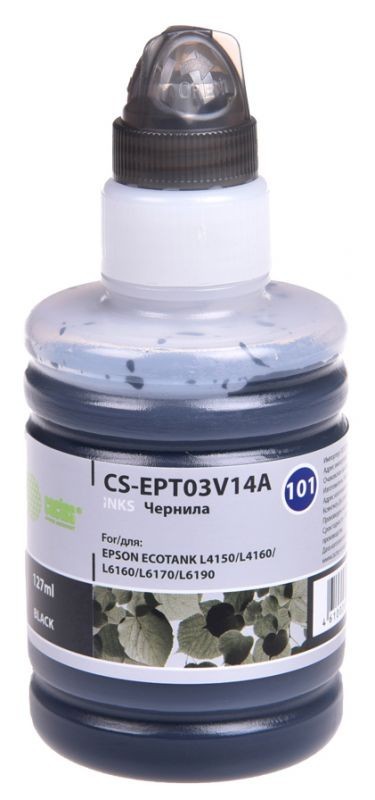 Чернила Cactus CS-EPT03V14A для принтеров Epson L4150/ L4160/ L6160/ L6170, черный 127мл