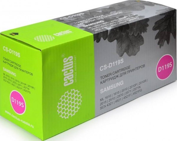 Картридж Cactus D119S (CS-D119S) для принтеров Samsung ML-1610/ 1615/ 1620/ 1625/ 2010/ 2015/ 2020/ 2510/ 2570/ 257 черный 2000 страниц