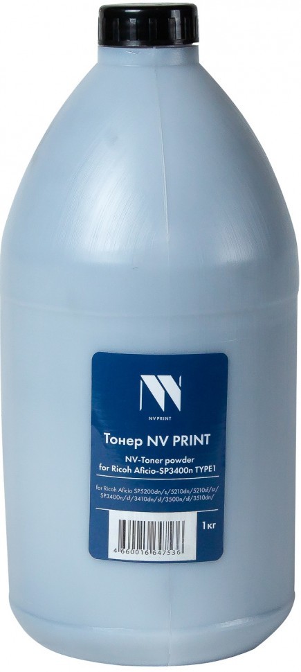 Тонер NV Print NV-Ricoh3400-TYPE1-1KG для принтеров Ricoh Aficio-SP3400n TYPE1-1KG, 1кг