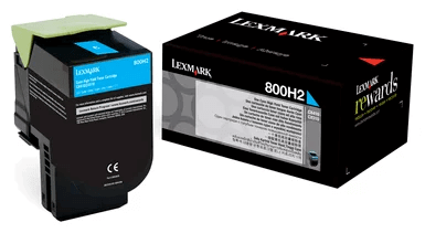 Картридж Lexmark 80C8HCE оригинальный для Lexmark CX310/ CX410/ CX510, cyan, увеличенный, 3000 стр.