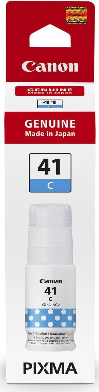 Чернила Canon GI-41C 4543C001 оригинальные для принтеров Canon Pixma G1420/ G2420/ G3420/ G2460/ G3460, голубой, 70 мл