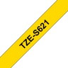 Картридж Brother TZE-S621 (TZeS621) оригинальный для Brother P-Touch, сверхклейкая лента 9мм*8м, чёрный на жёлтом