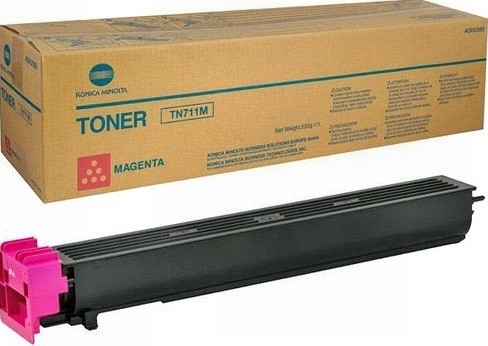 Картридж Konica-Minolta TN-711M (A3VU350) оригинальный для принтера Konica-Minolta bizhub С654/ C754, magenta, 315000 стр.