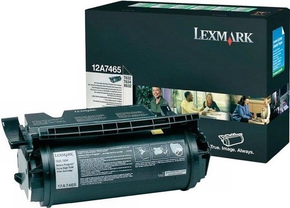 12A7465 оригинальный картридж Lexmark для принтера Lexmark T632/634, black, 32000 страниц