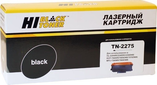 Картридж Hi-Black (HB-TN-2275) для Brother HL-2240R/ 2240DR/ 2250DNR/ DCP-7060DR, 2,6K