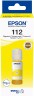 Чернила Epson C13T06C44A (112 Yellow) оригинальные для Epson EcoTank L11160/ L15150/ L15160/ L15180/ L6490/ L6550/ L6580, жёлтый, 70мл