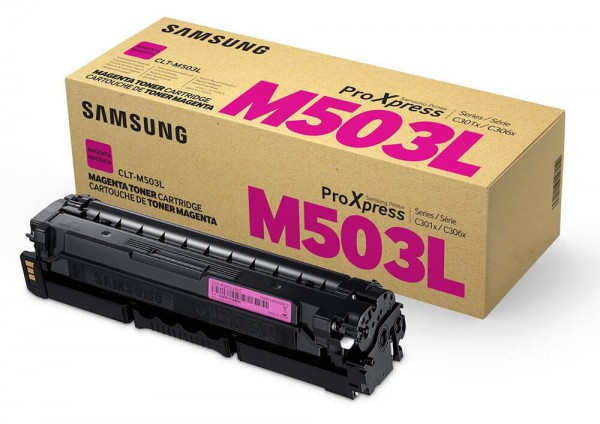 Картридж Samsung CLT-M503L (SU283A) оригинальный для принтера Samsung CLT-C3010/ 3060 пурпурный, (5000 стр.)
