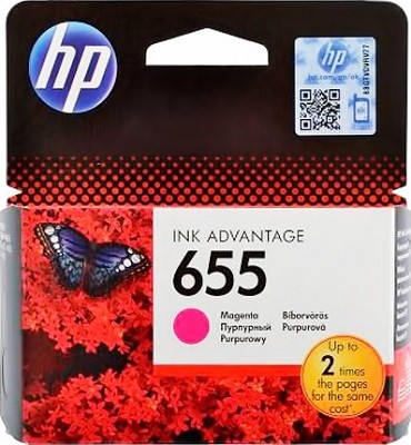 Картридж HP №655 (CZ111AE) Magenta оригинальный для HP DeskJet Ink Advantage 3525/ 4615/ 4625/ 5525/ 6525, пурпурный, 600 страниц 