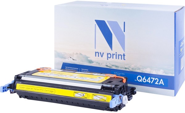Картридж NV Print Q6472A Yellow для принтеров HP LJ Color 3505/ 3600/ 3800 (4000k)