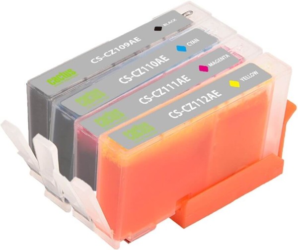 Набор картриджей Cactus №655 (CS-CZ109-12) CMYK для HP DeskJet Ink Advantage 3525/ 5525/ 4515/ 4525, голубой/ пурпурный/ жёлтый/ чёрный, 64.2мл