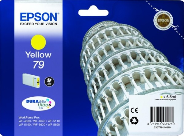 EPSON C13T79144010  Картридж 79 желтый для WF-5110DW/WF-5620DWF