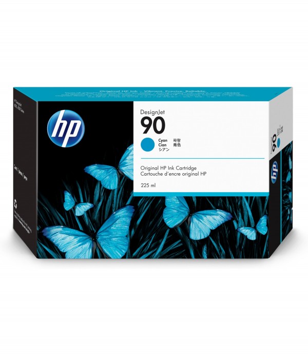 Картридж HP 90 (C5060A) оригинальный для принтера HP Designjet 4000/ 4000ps/ 4500/ 4500p, голубой, 225 мл.