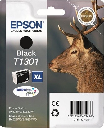 C13T13014010 Картридж Epson с черными чернилами для B42WD/SX525WD//BX625WFD (cons ink)