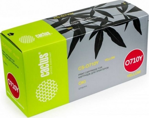 44318621 Картридж Cactus CS-O710Y для Oki C710/711 желтый (11 500 стр.)