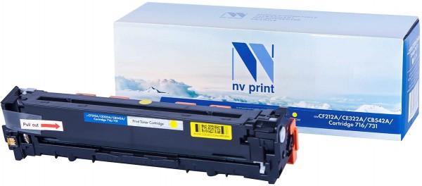 Картридж NV Print CF212A/ CE322A/ CB542A/ Canon 716/ 731 Yellow для принтеров HP LaserJet Color Pro M251n/ M251nw/ M276n/ M276nw/ CP1525n/ CP1525nw/ CM1415fn/ CM1415fnw/ CP1215/ CM1312/ CM1312nfi/ CP1215/ Canon i-SENSYS LBP5050/ LBP5050n/ MF8030Cn/ MF8040
