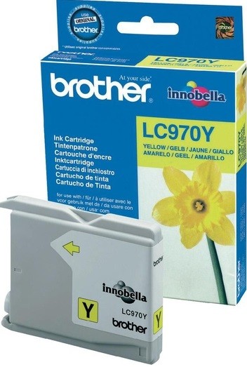 Картридж Brother LC-970Y (LC970Y) оригинальный для Brother DCP-135C/ DCP-150C, MFC-235C/ MFC-260C, жёлтый, 300 стр.