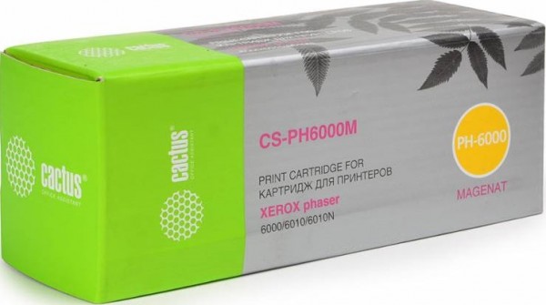 106R01632 Картридж Cactus CS-PH6000M для принтеров Xerox Phaser 6000/6010 пурпурный (1 000 стр.)