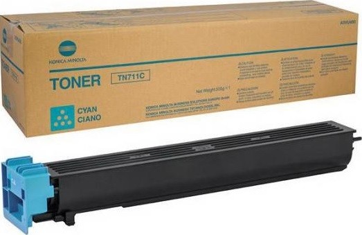 Картридж Konica-Minolta TN-711C (A3VU450) оригинальный для принтера Konica-Minolta bizhub С654/ C754, cyan, 315000 стр.