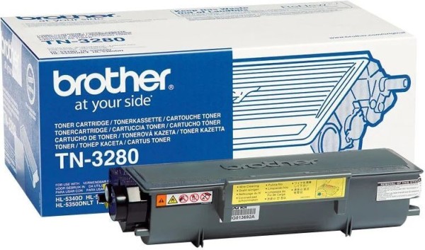 Картридж Brother TN-3280 (TN3280) оригинальный для Brother HL-5340/ HL-5350/ HL-5370/ HL-5380 DCP-8070/ DCP-8085 MFC-8370/ MFC-8880/ MFC-8890 black (8 000 стр.)