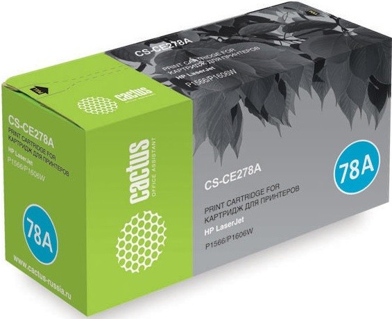 Cactus CE278AS Картридж (CS-CE278AS) для принтеров HP LaserJet P1566/ P1606w, черный, 2 100 стр.
