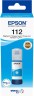 Чернила Epson C13T06C24A (112 Cyan) оригинальные для Epson EcoTank L11160/ L15150/ L15160/ L15180/ L6490/ L6550/ L6580, голубой, 70мл