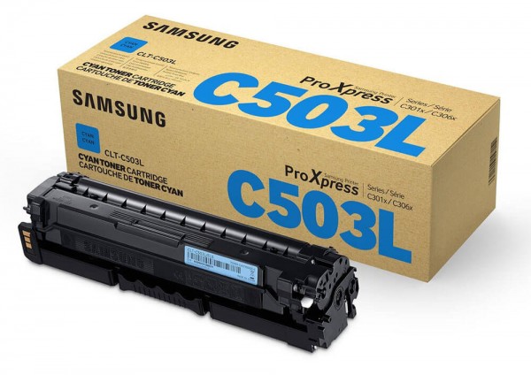 Картридж Samsung CLT-C503L (SU016A) оригинальный для принтера Samsung CLT-C3010/ 3060 голубой, (5000 стр.)