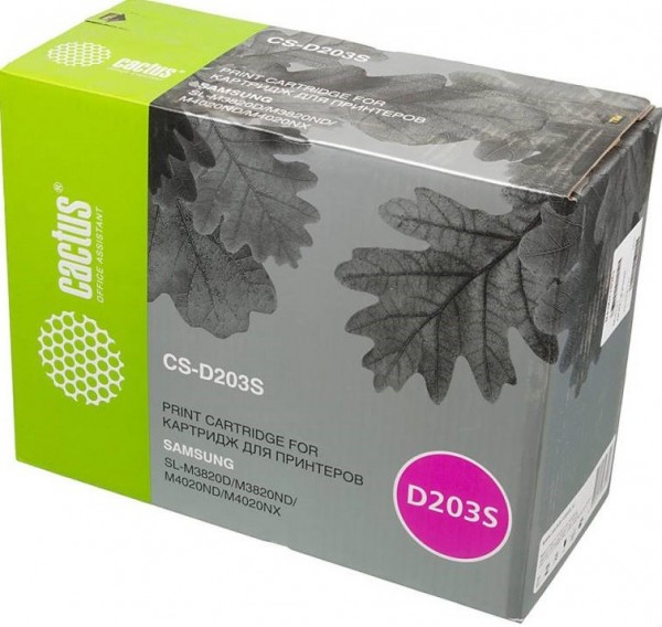 Картридж Cactus D203S (CS-D203S) для принтеров Samsung SL-M3820D/ M3820ND/ M4020ND/ M4020NX черный 3000 страниц