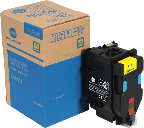 Картридж Konica-Minolta TNP-81Y/ TNP-81Y/ AAJW251 оригинальный для принтера Konica-Minolta bizhub C3300i/ C4000i, желтый, 9000 стр.