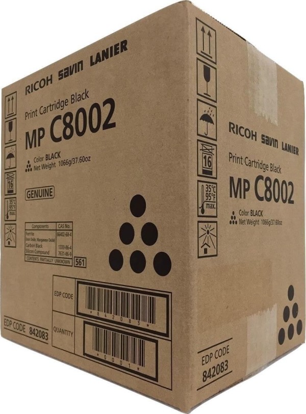 Картридж Ricoh MP C8002 (842147/ 841784) оригинальный для Ricoh Aficio MP C6502SP/ C8002SP, чёрный, 48500 стр.