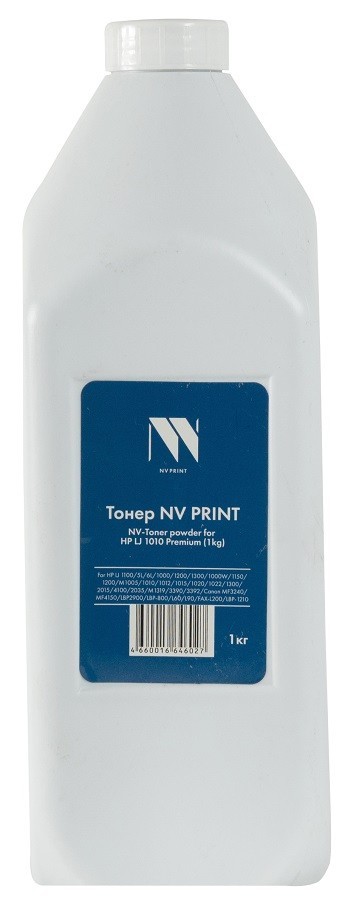 Тонер NV Print для принтеров HP LJ 1010/ 1012/ 1015/ 1020/ 1022/ 1100/ 5L/ 6L/ 1000/ 1200/ 1300/ 1000W/ 1150/ 1200/ M1005/ 2015/ 4100/ 2035/ M1319/ 3390/ 3392 Canon MF3240/ MF 4150/ LBP-800/ L60/ L90/ Fax-L200/ LBP-1210, Premium, 1кг