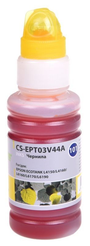 Чернила Cactus CS-EPT03V44A для принтеров Epson L4150/ L4160/ L6160/ L6170, желтый 70мл