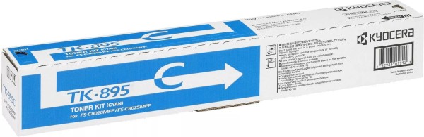 Картридж Kyocera TK-895C (1T02K0CNL0) оригинальный для принтера Kyocera FS-C8020MFP/ FS-C8025MFP cyan, 6000 страниц