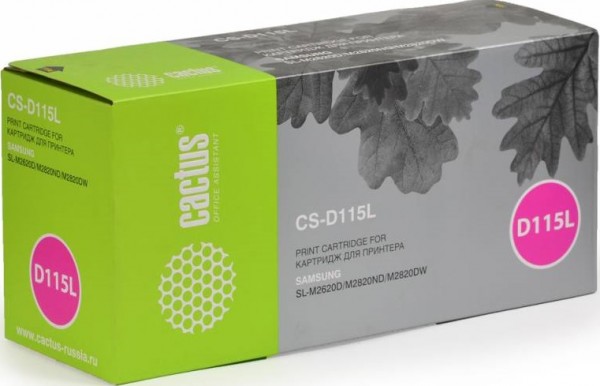 MLT-D115L Картридж Cactus CS-D115L для принтеров Samsung SL-M2620D/M2820ND/M2820DW черный (3 000 стр.)