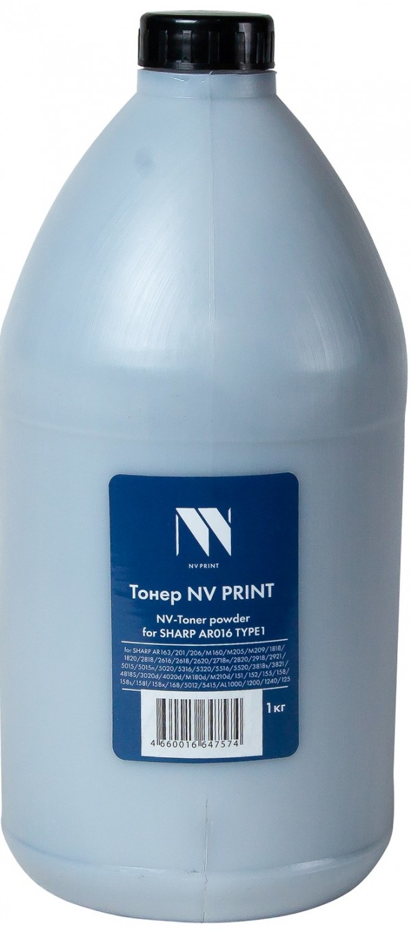 Тонер NV Print NV-SRAR016-TYPE1-1KG для принтеров Sharp AR-156LT, 1кг