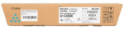 Картридж Ricoh SP C430E (821280/ 821207/ 821097) оригинальный для Ricoh Aficio SP C430DN/ C431DN/ C440DN, голубой, 24000