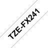 Картридж Brother TZE-FX241 (TZeFX241) оригинальный для Brother P-Touch, лента 18мм*8м, чёрный на белом