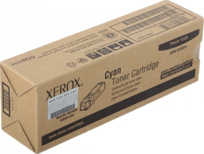 Картридж Xerox 106R01335 оригинальный для Xerox Phaser 6125, cyan, (1000 страниц)