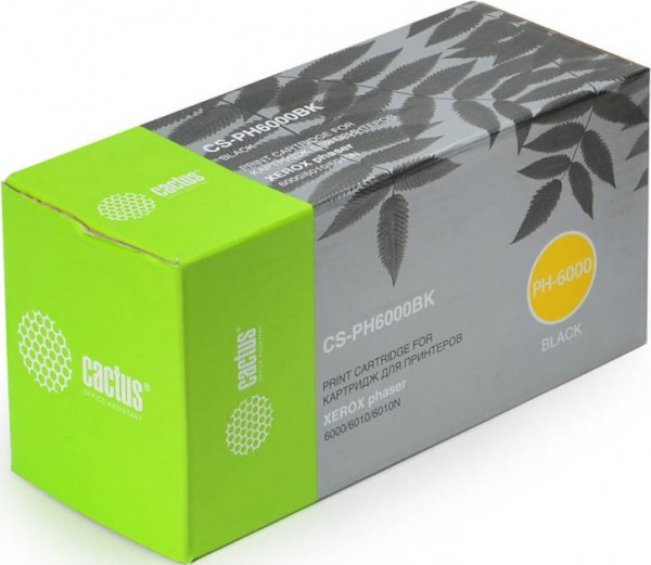 106R01634 Картридж Cactus CS-PH6000BK для принтеров Xerox Phaser 6000/6010 черный (2 000 стр.)