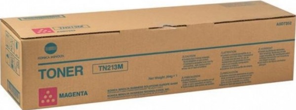 Картридж Konica-Minolta TN-213M (A0D7352) оригинальный для принтера Konica-Minolta bizhub C200/ C203/ C25, пурпурный, 19000 стр.