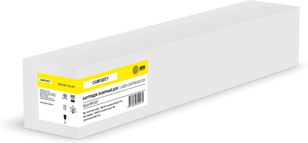 Картридж Cactus MP C407 842214  (CS-MPC407CY) Yellow для Ricoh Aficio MP C407, жёлтый, 8000 стр.