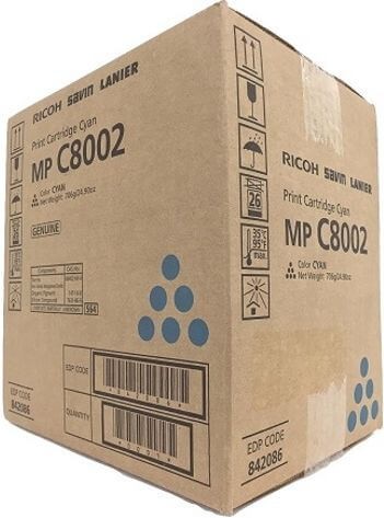 Картридж Ricoh MP C8002 (842150/ 841787) оригинальный для Ricoh Aficio MP C6502SP/ C8002SP, голубой, 29000 стр.