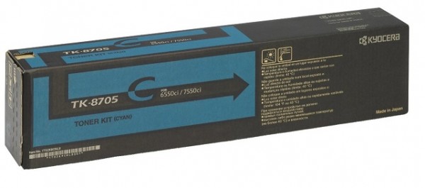 Картридж Kyocera TK-8705C (1T02K9CNL0) оригинальный для принтера Kyocera TASKalfa 6550ci/ 7550ci cyan (30 000 стр)