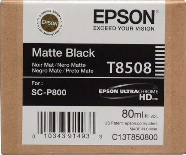 EPSON C13T850800 Картридж Epson T8502 для SC-P800 чёрный матовый, 80 мл. (cons ink)