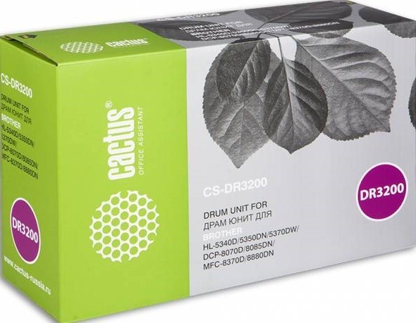 Барабан Cactus DR-3200 (CS-DR3200) для принтеров Brother HL-5340D/ 5350DN/ 5370DW; DCP-8070D черный
