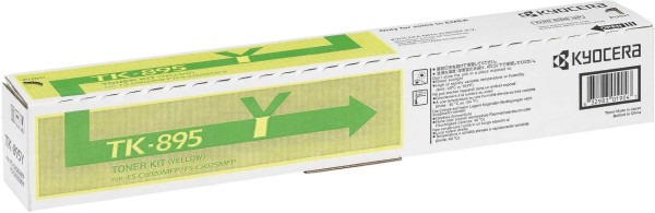 Картридж Kyocera TK-895Y (1T02K0ANL0) оригинальный для принтера Kyocera FS-C8020MFP/ FS-C8025MFP yellow, 6000 страниц