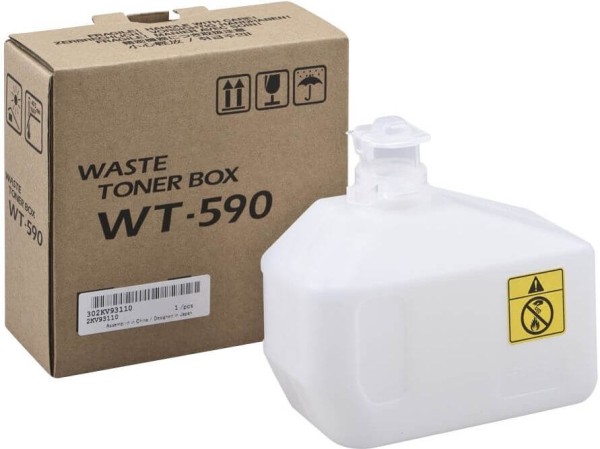 Бункер отработанного тонера Kyocera WT-590 (302KV93110/2KV93110) оригинальный для принтеров Kyocera FS-C2026MFP/ C2126MFP/ C2026MFP+/ C2126MFP+/ C2526MFP/ C2626MFP/ C5150DN/ C5250DN, 200000 стр.