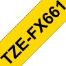 Картридж Brother TZE-FX661 (TZeFX661) оригинальный для Brother P-Touch, лента 36мм*8м, чёрный на жёлтом