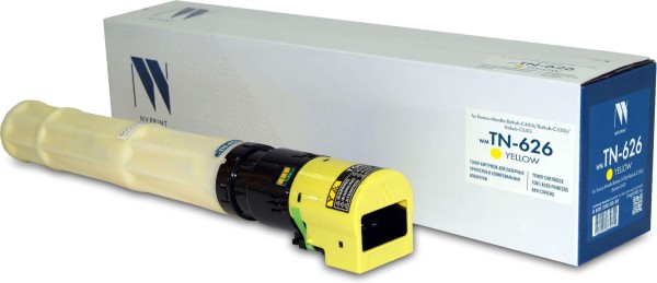 Картридж NV Print TN-626Y (NV-TN-626Y) для Konica Minolta bizhub C450i/ C550i/ C650i, жёлтый, 28000 стр.
