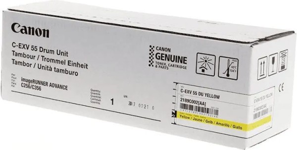 Фотобарабан Canon C-EXV55Y DU 2189C002 Yellow оригинальный для Canon imageRUNNER C256i/ C356i, жёлтый​, 45000 стр.​​