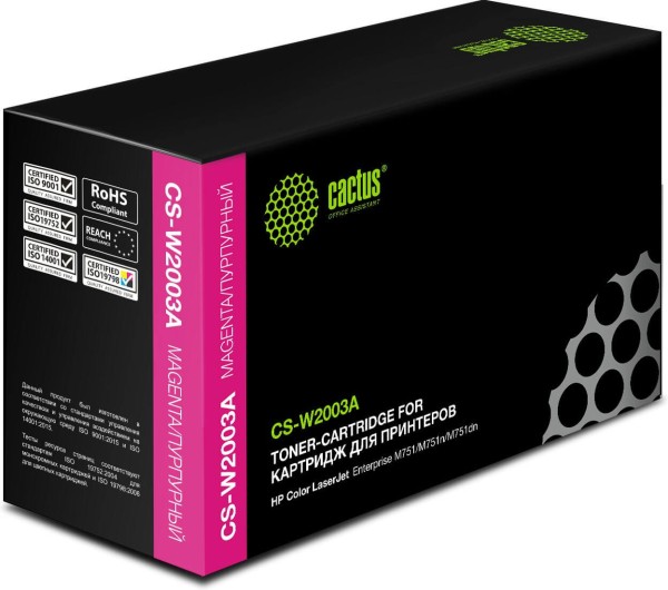 Картридж Cactus W2003A 658A (CS-W2003A) Magenta для HP Color LaserJet Enterprise M751, пурпурный, 6000 стр.
